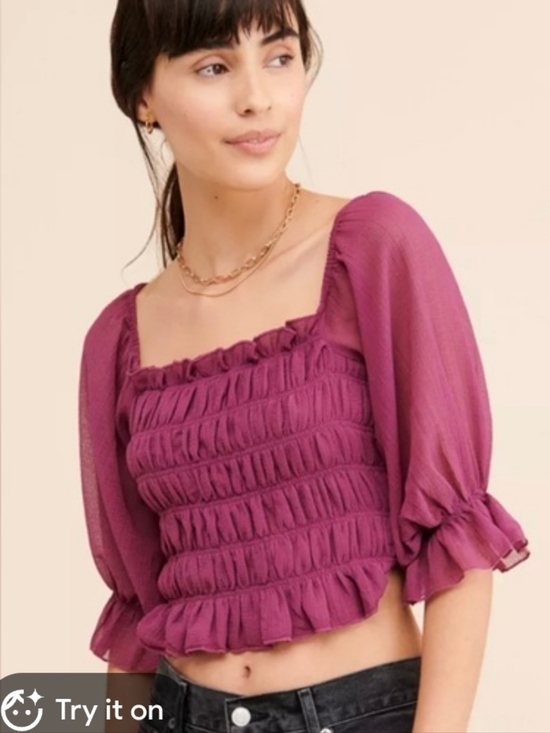 Urban Outfitters Tops - Urban Outfitters Sheer Smocked Top